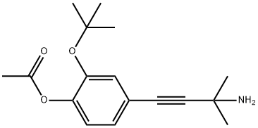 Phenol, 4-(3-amino-3-methyl-1-butyn-1-yl)-2-(1,1-dimethylethoxy)-,1-acetate Structure