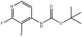 (2,3-Difluoro-pyridin-4-yl)-carbamic acid tert-butyl ester Structure
