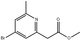 2-(4-溴-6-甲基吡啶-2-基)乙酸甲酯, 1805567-32-1, 结构式