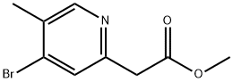 4-溴-5-甲基吡啶-2-乙酸甲酯 结构式