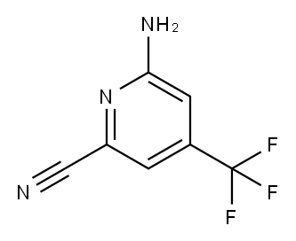 6-amino-4-(trifluoromethyl)picolinonitrile Struktur