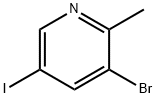 Pyridine, 3-bromo-5-iodo-2-methyl- 结构式
