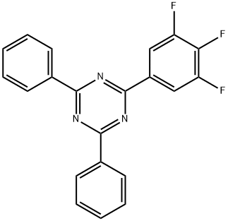 2,4-diphenyl-6-(3,4,5-trifluorophenyl)-1,3,5-triazine Struktur