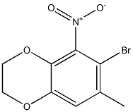 6-bromo-7-methyl-5-nitro-2,3-dihydrobenzo[b][1,4]dioxine,1809036-20-1,结构式
