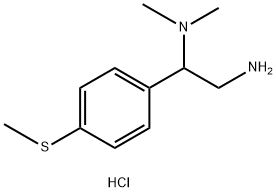 {2-amino-1-[4-(methylsulfanyl)phenyl]ethyl}dimethylamine hydrochloride Structure
