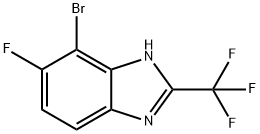 4-溴-5-氟-2-(三氟甲基)-1H-苯并咪唑, 1822861-98-2, 结构式