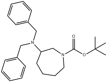 tert-butyl 3-(dibenzylamino)azepane-1-carboxylate Struktur
