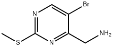 4-(Aminomethyl)-5-bromo-2-(methylthio)pyrimidine Struktur