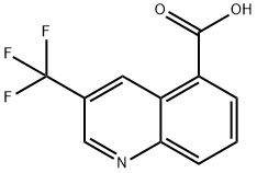 3-(trifluoromethyl)quinoline-5-carboxylic acid, 1841081-82-0, 结构式