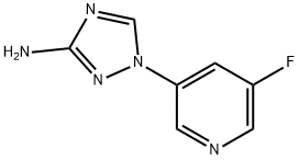 1-(5-fluoropyridin-3-yl)-1H-1,2,4-triazol-3-amine 结构式