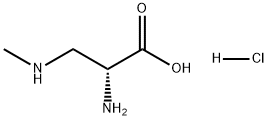 D-Alanine, 3-(methylamino)-, hydrochloride (1:1) Struktur