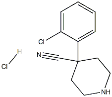 4-(2-chlorophenyl)-piperidine-4-carbonitrile hydrochloride Structure