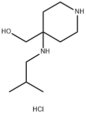 {4-[(2-甲基丙基)氨基]哌啶-4-基}甲醇二盐酸, 1864061-11-9, 结构式