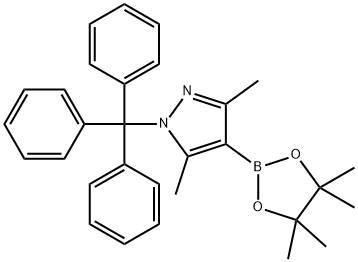 3,5-二甲基-1-三苯甲基-1H-吡唑-4-硼酸频哪醇酯,1874148-66-9,结构式