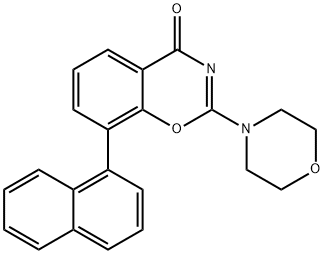 2-(4-Morpholinyl)-8-(1-naphthalenyl)-4H-1,3-benzoxazin-4-one Struktur