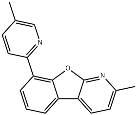 2-甲基-8-(5-甲基吡啶-2-基)苯并呋喃并[2,3-B]吡啶 结构式