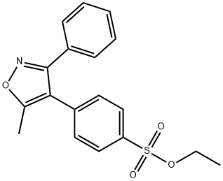 ethyl 4-(5-methyl-3-phenylisoxazol-4-yl)benzenesulfonate Structure