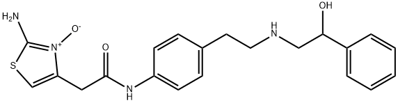 (R)-2-amino-4-(2-((4-(2-((2-hydroxy-2-phenylethyl)amino)ethyl) phenyl)amino)-2-oxoethyl)thiazole 3-oxide Structure