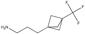 3-[3-(trifluoromethyl)bicyclo[1.1.1]pentan-1-yl]propan-1-amine Struktur