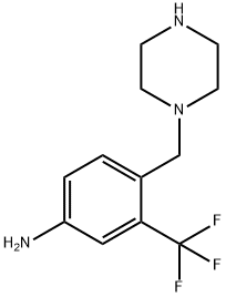 4-(PIPERAZIN-1-YLMETHYL)-3-(TRIFLUOROMETHYL)ANILINE,1894103-80-0,结构式
