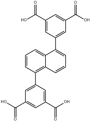 1,3-Benzenedicarboxylic acid, 5,5'-(1,5-naphthalenediyl)bis- Structure