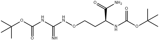 (S)-2-(Boc-amino)-4-[(3-Boc-guanidino)oxy]butanamide Structure