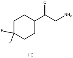 2-amino-1-(4,4-difluorocyclohexyl)ethan-1-one hydrochloride Structure