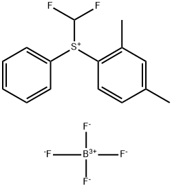 (difluoromethyl)(2,4-dimethylphenyl)(phenyl)sulfonium tetrafluoroborate Structure