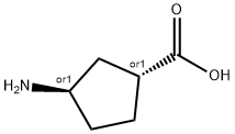 trans-3-Amino-cyclopentanecarboxylic acid Structure