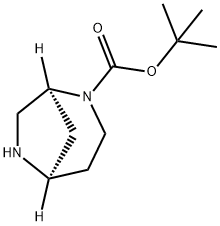 (1S,5R)-2,6-Diaza-bicyclo[3.2.1]octane-2-carboxylic acid tert-butyl ester Structure