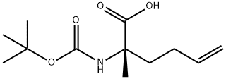 (S)-2-((叔丁氧基羰基)氨基)-2-甲基己-5-烯酸,1932618-98-8,结构式