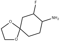 1,4-Dioxaspiro[4.5]decan-8-amine, 7-fluoro-,1936006-11-9,结构式