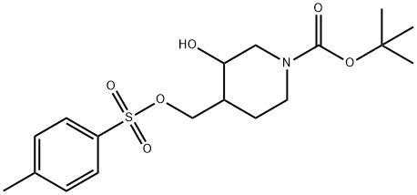 tert-butyl 3-hydroxy-4-((tosyloxy)methyl)piperidine-1-carboxylate Structure