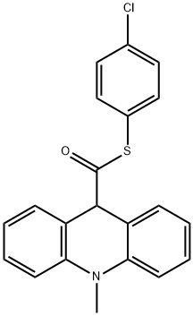 9,10-二氢-10-甲基吖啶羧酸对氯苯硫酚酯, 193884-51-4, 结构式