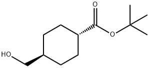 Cyclohexanecarboxylic acid, 4-(hydroxymethyl)-, 1,1-dimethyl ester, trans- Structure