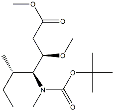 tert-Butyl (2r,3s,4s)-1-(methoxycarbonyl)-2-methoxy-4-methylhexan-3-ylmethylcarbamate Struktur