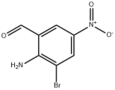 2-AMINO-3-BROMO-5-NITROBENZALDEHYDE 化学構造式