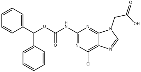 2-(2-(((benzhydryloxy)carbonyl)amino)-6-chloro-9H-purin-9-yl)acetic acid