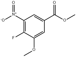 Benzoic acid, 4-fluoro-3-methoxy-5-nitro-, methyl ester Structure
