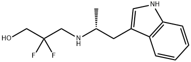 (R)-3-((1-(1H-indol-3-yl)propan-2-yl)amino)-2,2-difluoropropan-1-ol, 1953133-35-1, 结构式