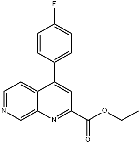 Ethyl 4-(4-fluorophenyl)-1,7-naphthyridine-2-carboxylate Struktur