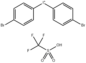 二(4-溴苯基)三氟甲磺酸碘98.00%, 1965326-70-8, 结构式