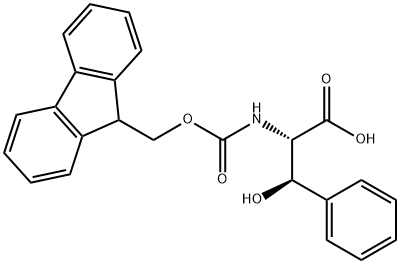 (2S,3R)-2-((((9H-芴-9-基)甲氧基)羰基)氨基]-3-羟基-3-苯基丙酸, 197458-39-2, 结构式