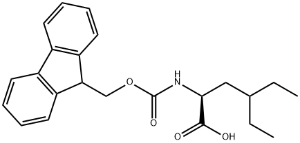 (2S)-4-ethyl-2-({[(9H-fluoren-9-yl)methoxy]carbonyl}amino)hexanoic acid, 1998613-43-6, 结构式