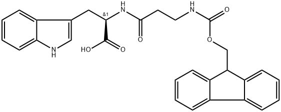 (2R)-2-[3-(9H-fluoren-9-ylmethoxycarbonylamino)propanoylamino]-3-(1H-indol-3-yl)propanoic acid Structure