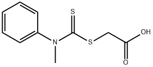 Acetic acid, 2-[[(methylphenylamino)thioxomethyl]thio]- Struktur