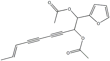 (1,5E,11E)-TRIDECATRIENE-7,9-DIYNE-3,4-DIACETATE 结构式
