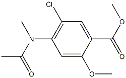 4-(乙酰基甲基氨基)-5-氯-2-甲氧基苯甲酸甲酯,202822-76-2,结构式