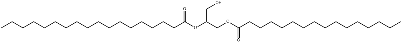 1-Palmitoyl-2-Stearoyl-rac-glycerol, 20296-26-8, 结构式