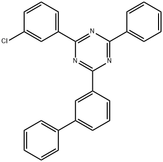 2-BIPHENYL-3-YL-4-(3-CHLORO-PHENYL)-6-PHENYL-[1,3,5]TRIAZINE, 2032365-29-8, 结构式